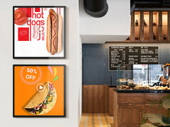 VETO LCD Ultra Thin High Resolution Wifi Hanging Double Side Display Desain