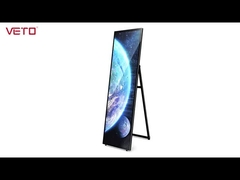 VETO 75 Inch Indoor Portable Advertising screen Resolusi HD Baterai LCD Digital Signage P