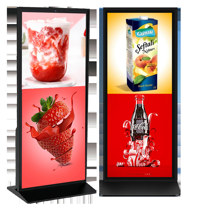 70 Inch Indoor Touch Screen Totem, 178° Visual Angle LCD Kios Iklan