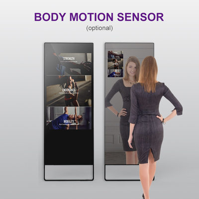 Layar Sentuh Lcd 65 Inch Cermin Ajaib Digital Signage Wifi Interaktif Cerdas