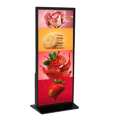 OEM Lantai Berdiri Digital Signage 75 Inch Touch Screen Kiosk 4K LCD Display