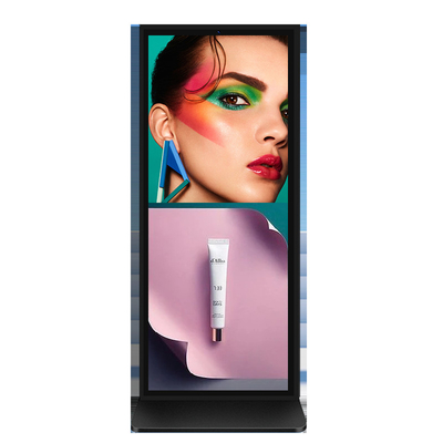 70 75 85 98 inci lantai berdiri digital signage layar penuh dengan 60000 jam hidup