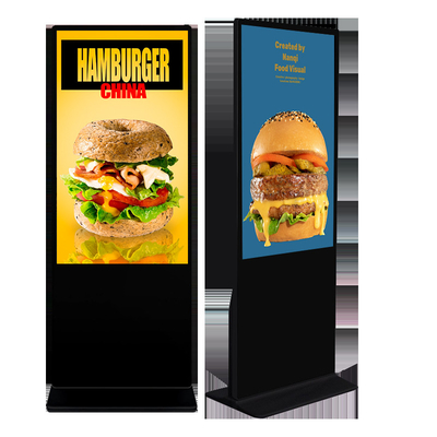 43 49 55 65 Inch Lantai Standing LCD Display Iklan Layar Digital Signage Kiosk