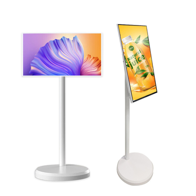 VETO 21.5 24 27 32 Inch Android12 Movable Wireless smart tv on wheels Resolusi HD Indoor Portable In-Cell LCD Touch screen