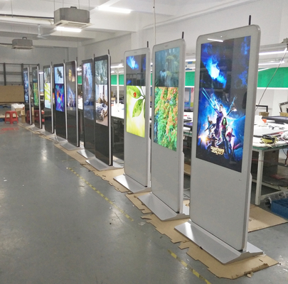 VETO Mesin Iklan Vertikal 55 Inch Indoor LCD Display Layar Interaktif Untuk Toko Ritel