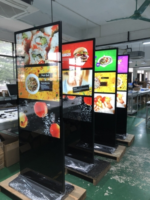 VETO 43-86 Inch Floor Stand Sinage Display Wifi Digital Signage LCD Advertising Player Totem Digital Indoor