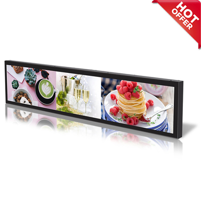 VETO 23.1 Inch LCD Ultra-Wide Bar Tipe Wide Advertising Display Kecerahan tinggi monitor bar membentang Untuk rak supermarket