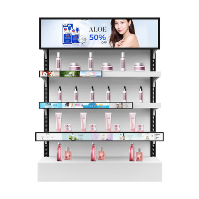 VETO Custom Size 23,1 inci Ultra Wide Bar Lcd Display Rak Edge Screen Untuk Pemutar Video Iklan Komersial