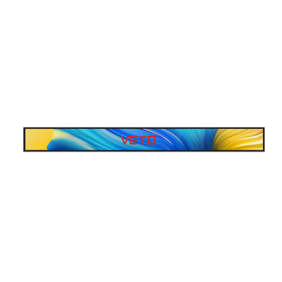 VETO Ultra Wide Shelf Edge Stretched Bar Lcd Display 23.1 24 27 28 Inch Indoor Advertising Player Screen Untuk Supermarket