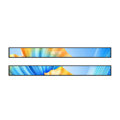 VETO Ultra Thin Wall Mount Stretched Bar Lcd Display 23,1 Inch Indoor Shelf Edge Screen Periklanan