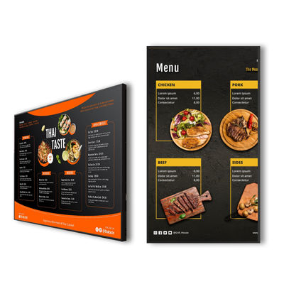 Kualitas Papan Menu Layar Sentuh VETO Ultra Narrow Bezel Digital Signage Tanpa Bingkai Untuk Toko Ritel pabrik