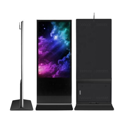 Kualitas VETO 43 49 55 Inch Floor Standing Digital Signage dengan Resolusi 1920*1080 Android OS Touch Screen Kiosk dan 60000 Jam Umur pabrik