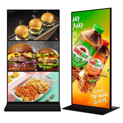 Kualitas VETO 4K Full Screen Android LCD Display Periklanan dengan 450nit Kecerahan Lantai Standing Digital Signage pabrik