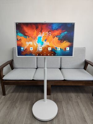 Kualitas VETO 21.5/24/32 Inch Interactive Touch Wireless Portable TV Moving Screen Android Display Dibangun di 5 Ruang Pameran Indoor pabrik