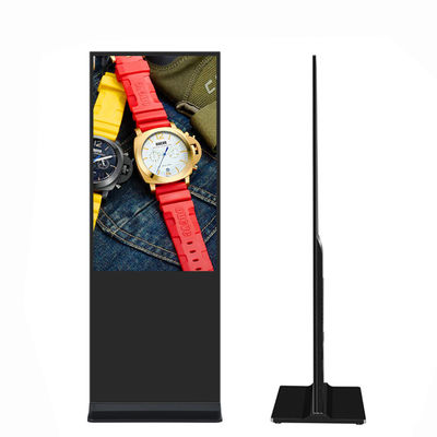 VETO 65 Inch Indoor Android LCD Advertising Player 4k Lantai Stand Layar Sentuh Digital Signage
