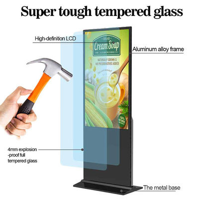 43 49 55 65 Inch Floor Standing Lcd Displays Touch Screen Digital Signage
